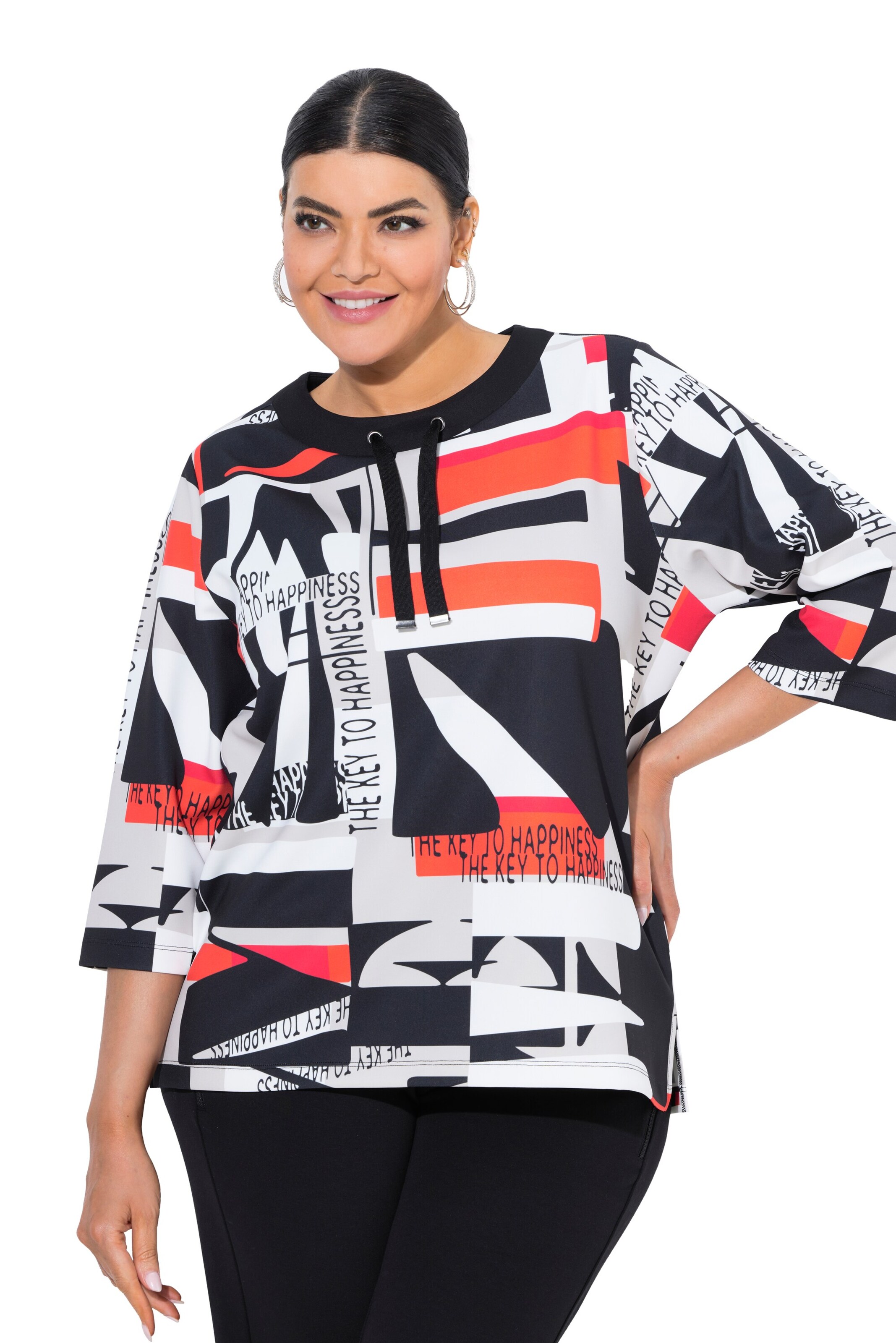 Ulla Popken Pullover in Schwarz: Vorderseite