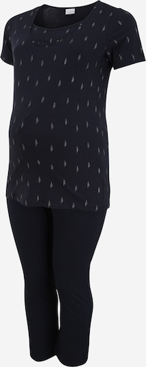 Mamalicious Curve Pyjama 'Bea Nell' in hellgrau / schwarz, Produktansicht