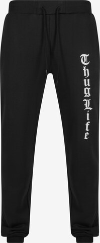 Thug Life Tapered Pants 'Hit The Streets' in Black: front