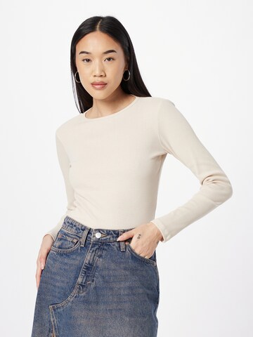 Nasty Gal Shirt in Beige: voorkant