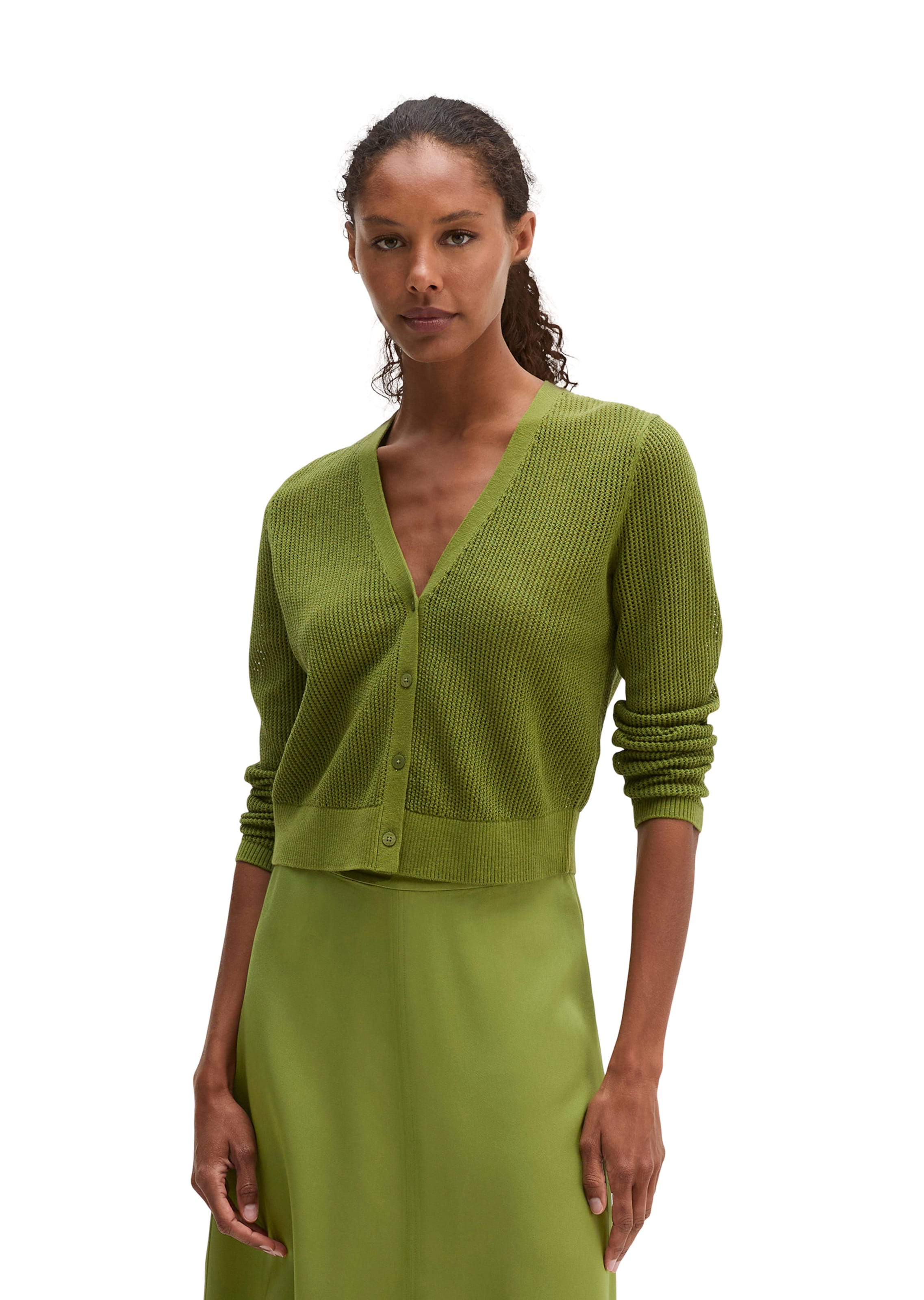 Cardigan Marc O'Polo en vert : devant
