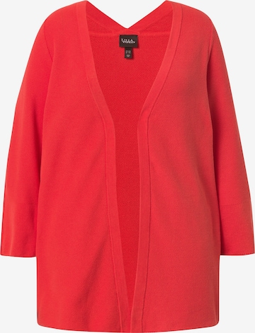 Ulla Popken Gebreid vest in Rood: voorkant