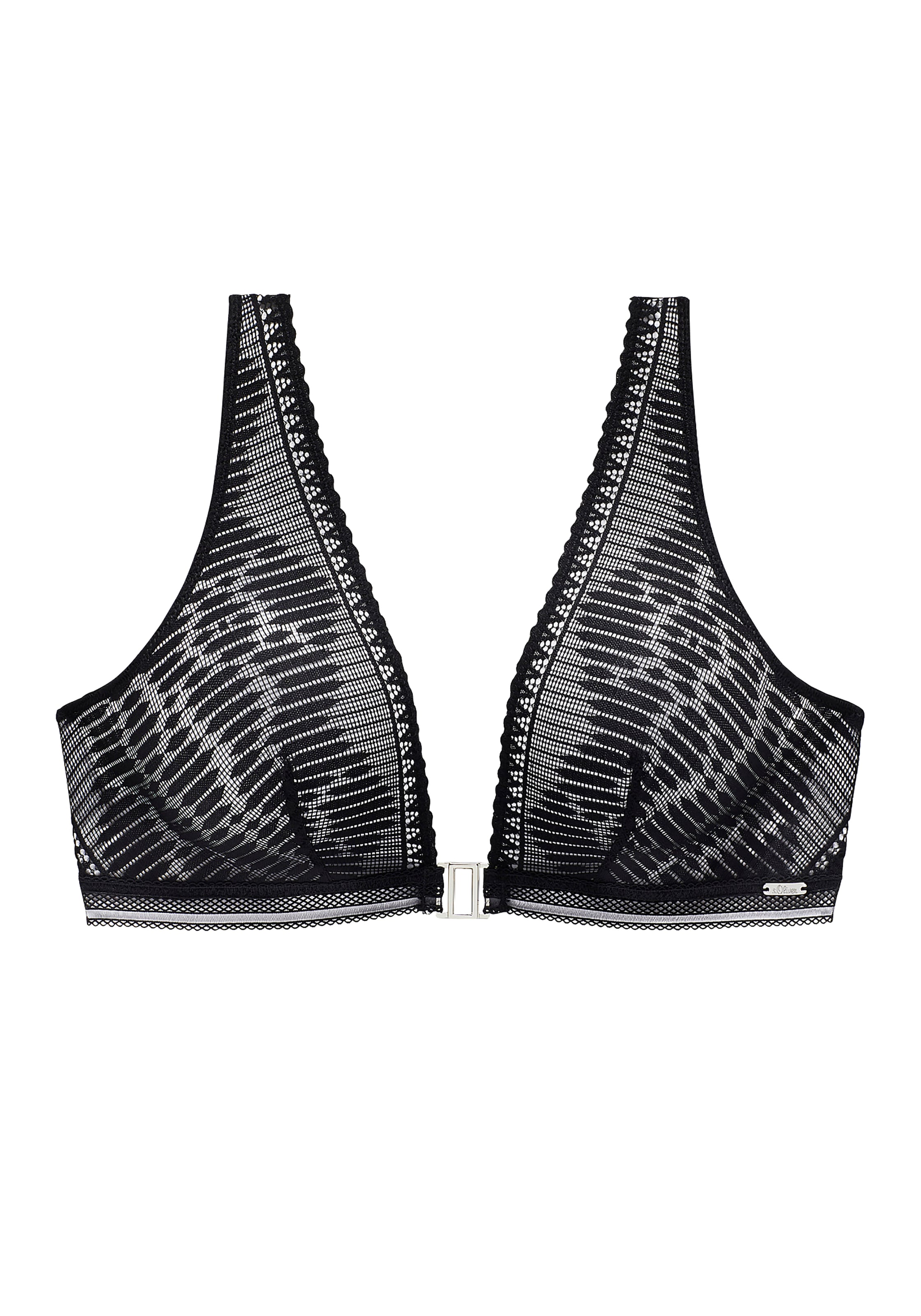 s.Oliver Trojuholníky Podprsenka - Čierna: predná strana