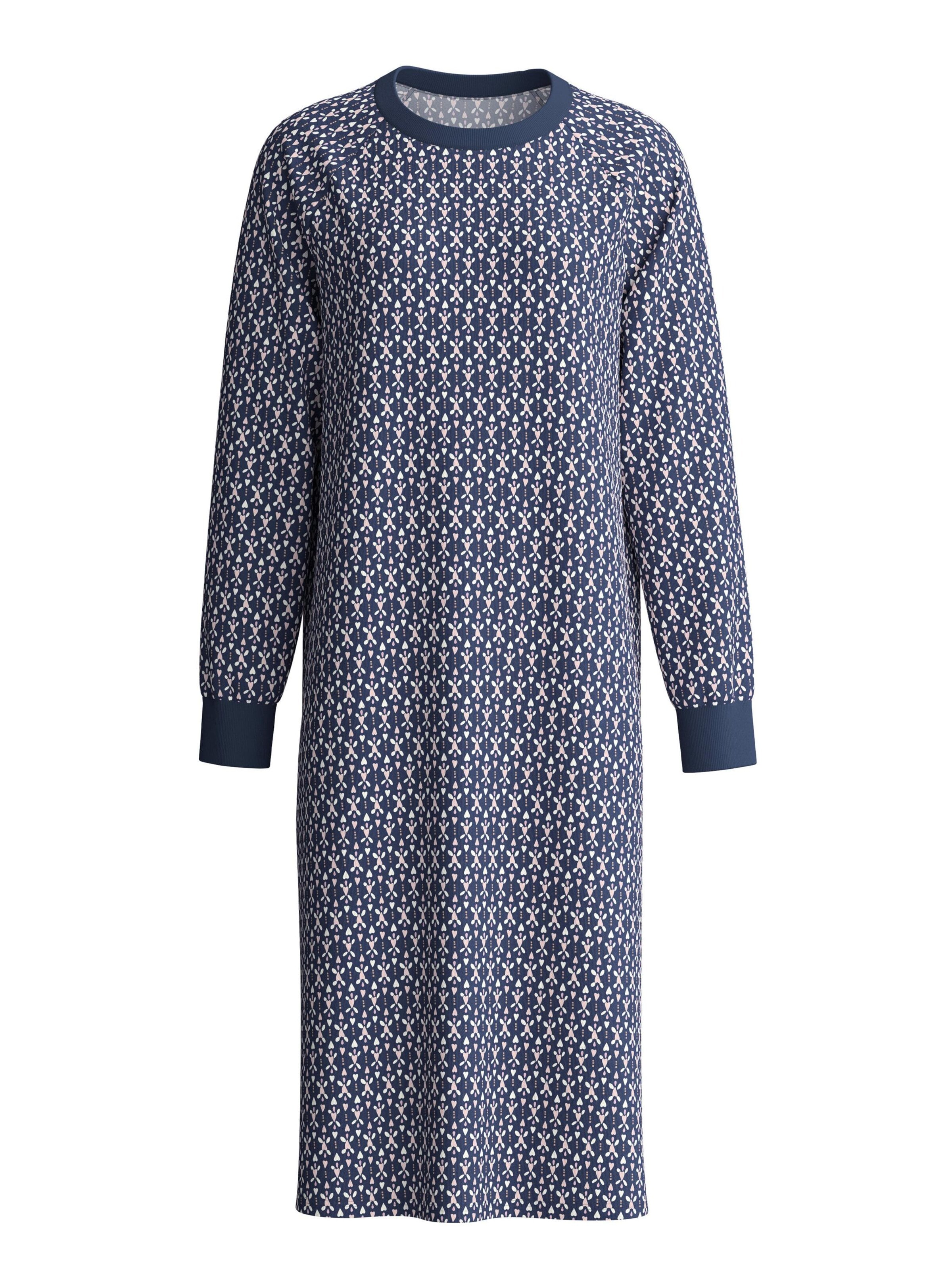 Camicia da notte 'Midnight Hearts' di CALIDA in blu: frontale
