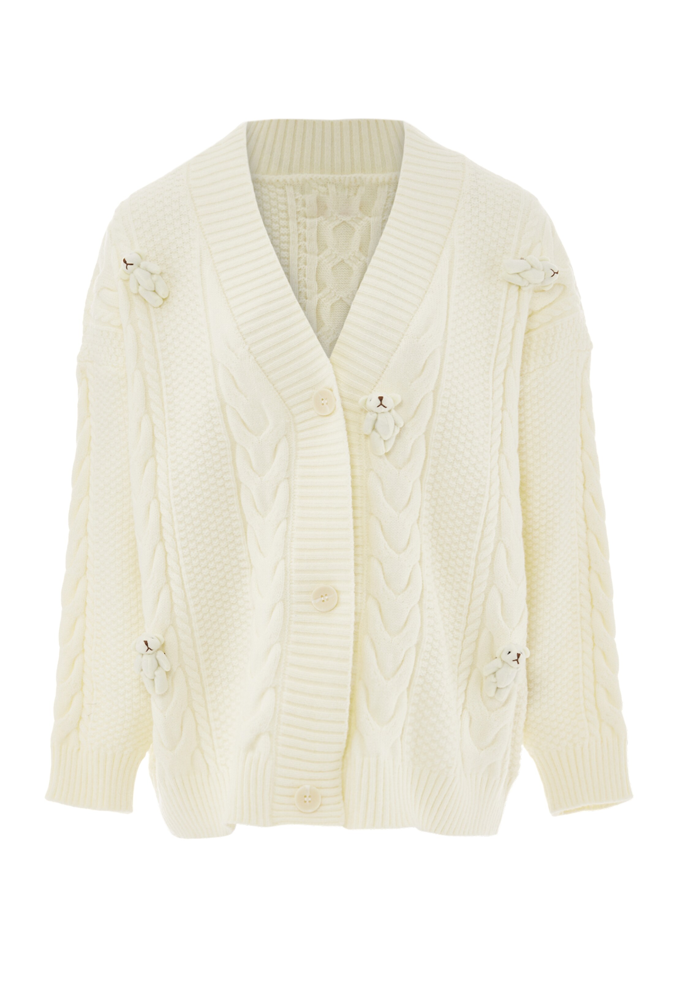 IMMY Knit cardigan in White: front
