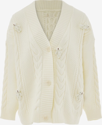 IMMY Knit Cardigan in White: front