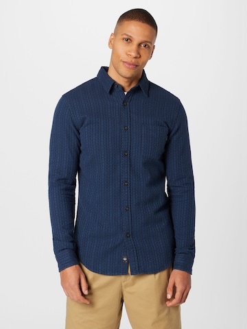 Dockers Slim fit Button Up Shirt in Blue: front