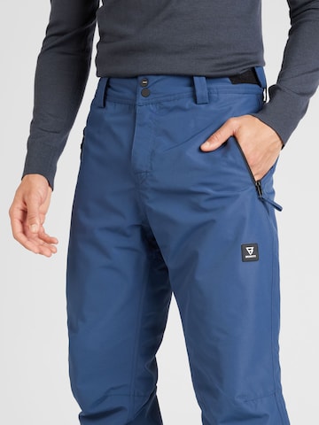 Regular Pantalon outdoor 'Footrail' BRUNOTTI en bleu