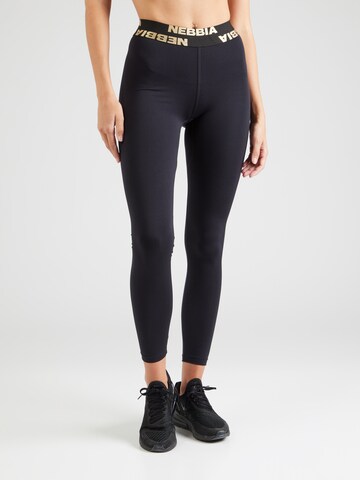 NEBBIA Skinny Sporthose in Schwarz: Vorderseite