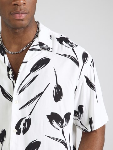 JACK & JONES Comfort fit Srajca 'JJEJeff Charge' | bela barva