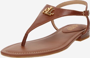 Lauren Ralph Lauren Teenslipper 'Ellington' in Bruin: voorkant