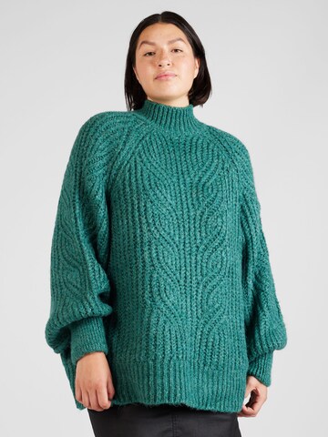 ONLY Carmakoma Sweater 'RUBY' in Green: front