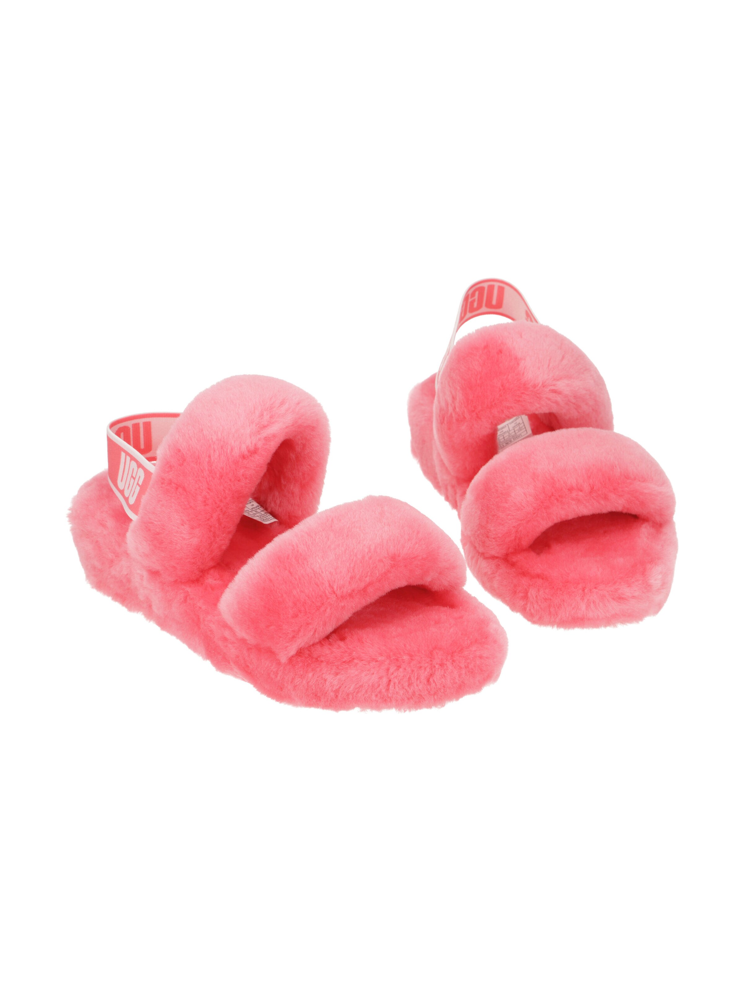 UGG Pantolette 'UGG Oh Yeah Hausschuhe pink Fell 1107953' in Pink