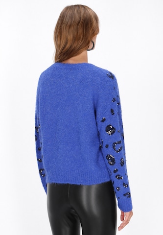 faina Gebreid vest 'Fashion Look' in Blauw