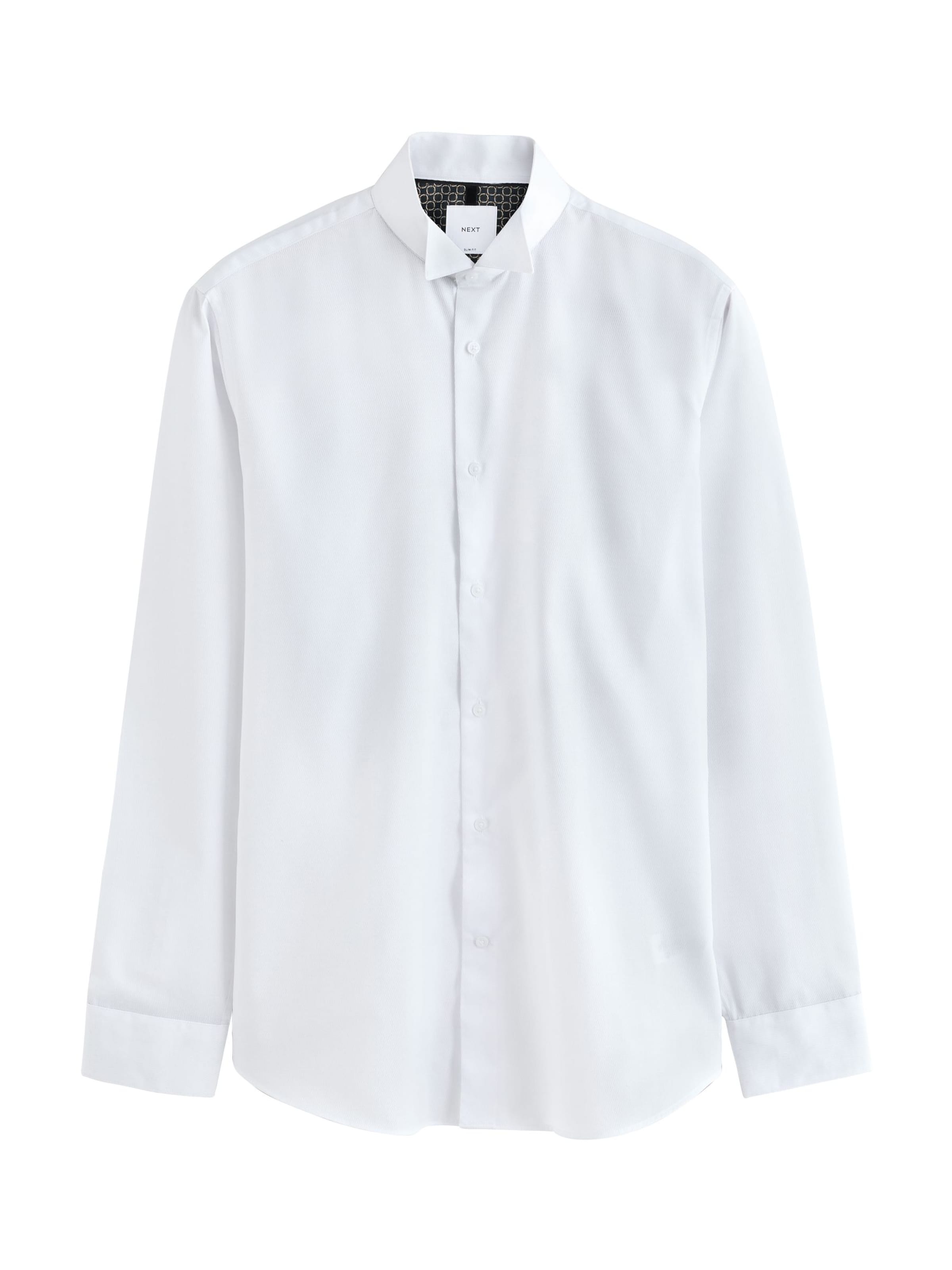 Next Regular fit Риза в бяло: отпред