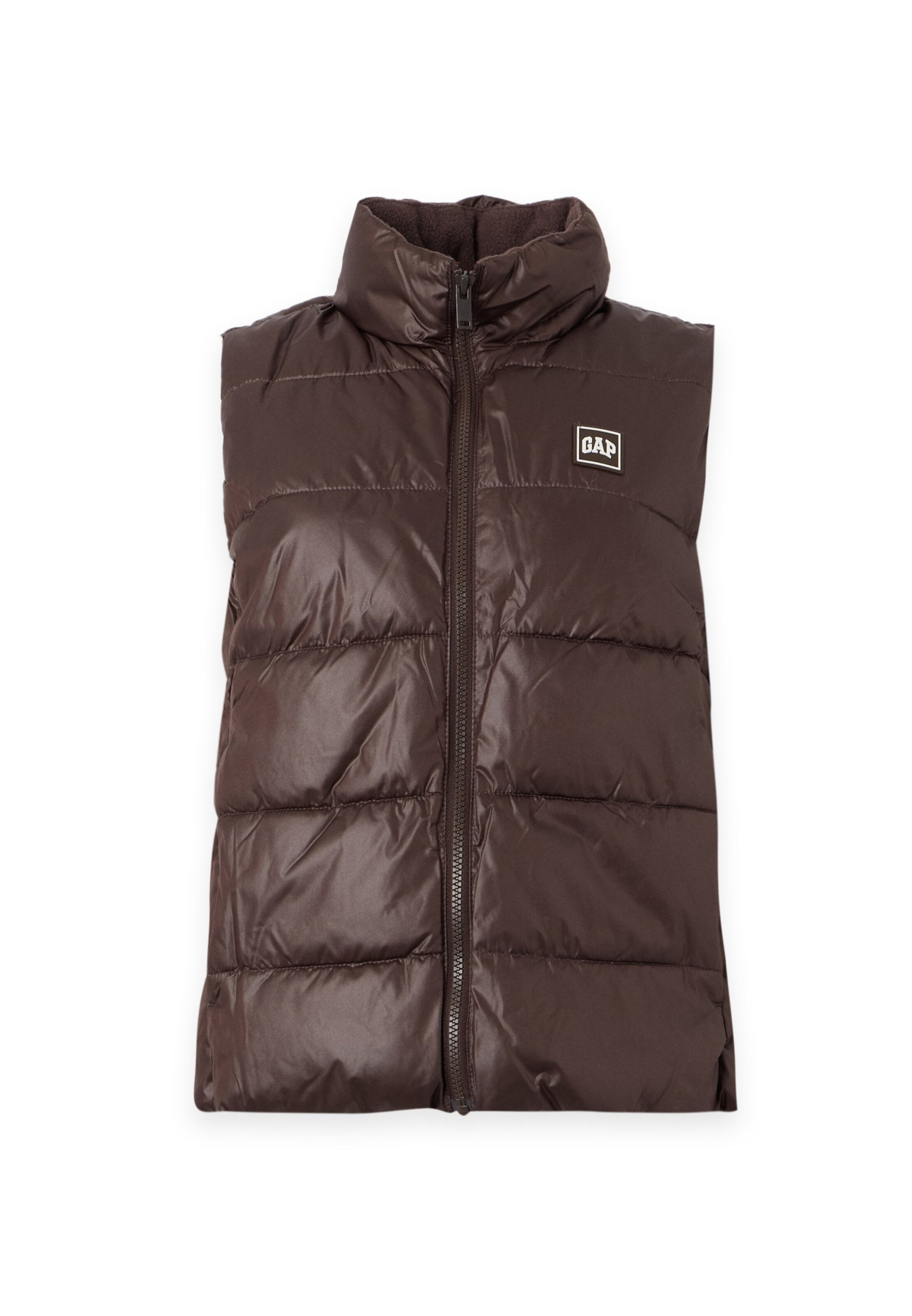 Gap Petite Vest, värv pruun: eest vaates