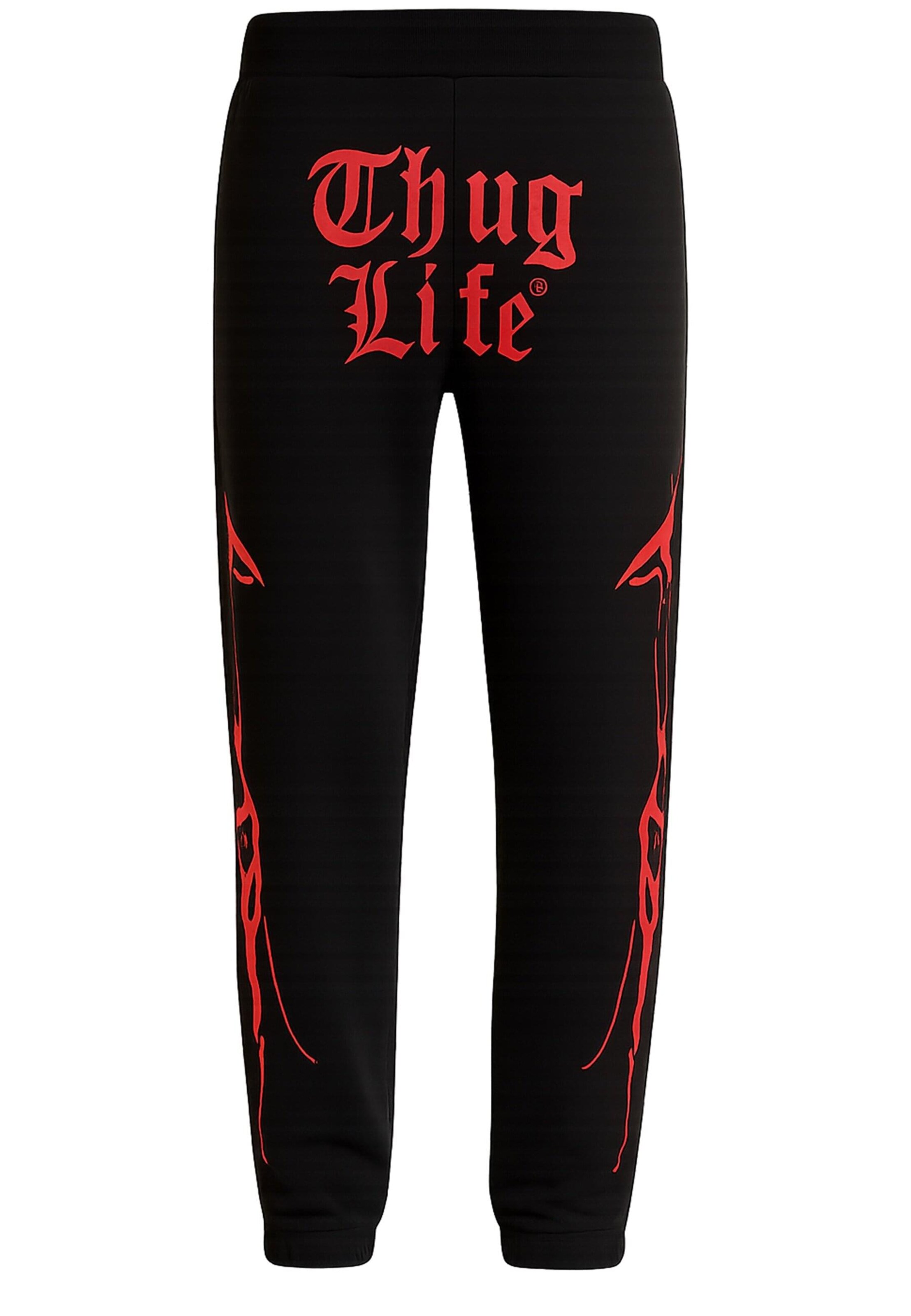 Loosefit Pantaloni sportivi 'Thug Life Ink' di Thug Life in nero: frontale