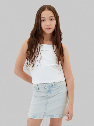 Calvin Klein Jeans Top 'Punto Milano' in Wit: voorkant