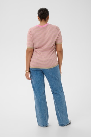 KAFFE CURVE - Jersey 'Lizzy' en beige
