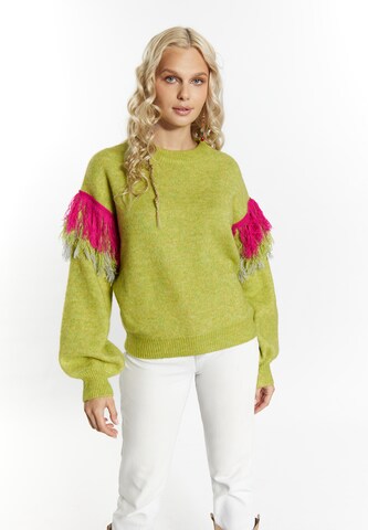 Pull-over IZIA en vert : devant