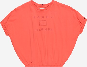 TOMMY HILFIGER Тениска в оранжево: отпред