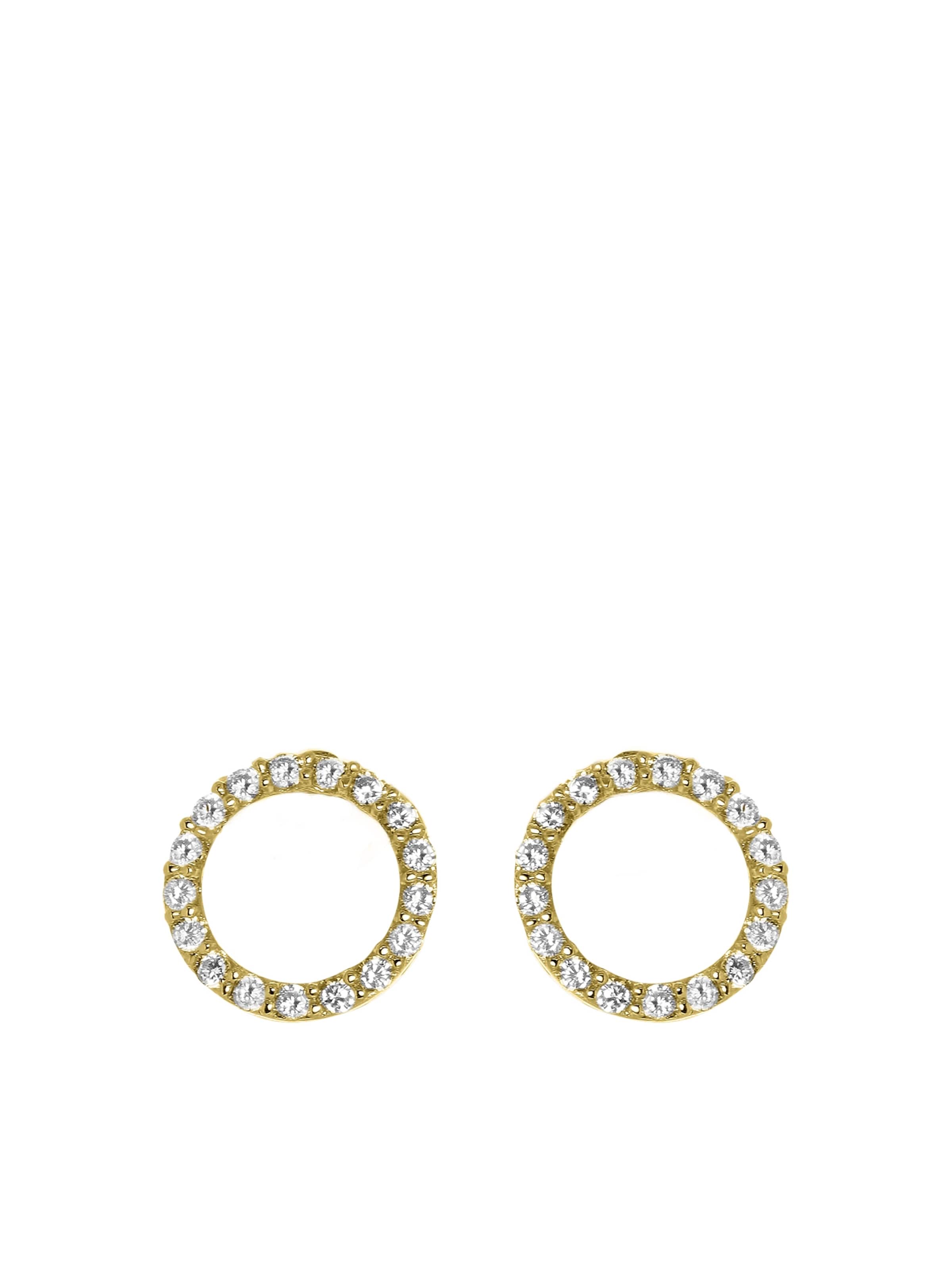 Lucardi Ohrringe 'Klassisch' in Gold: Vorderseite