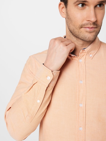 BLEND Regular Fit Skjorte 'NAIL' i orange