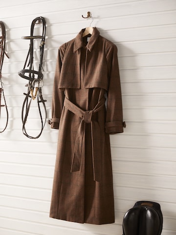 Kendall for ABOUT YOU Between-Seasons Coat 'Remi' in Brown