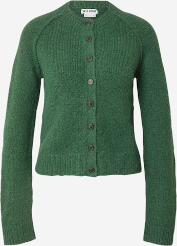 Cardigan WEEKDAY en vert : devant