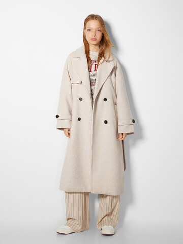 Bershka Between-seasons coat in Beige