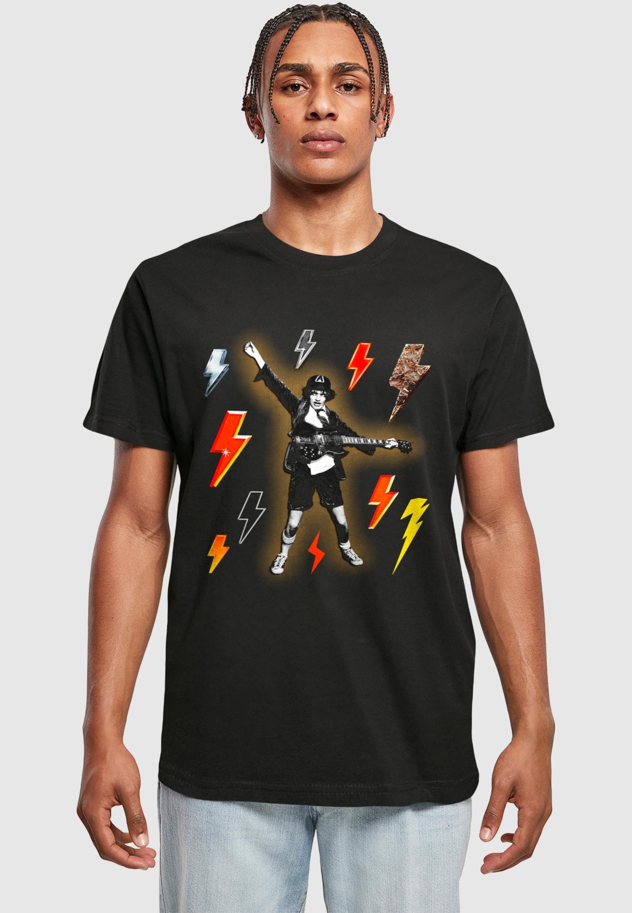 Merchcode T Shirt ACDC 50th Bolt Array in Schwarz ABOUT YOU