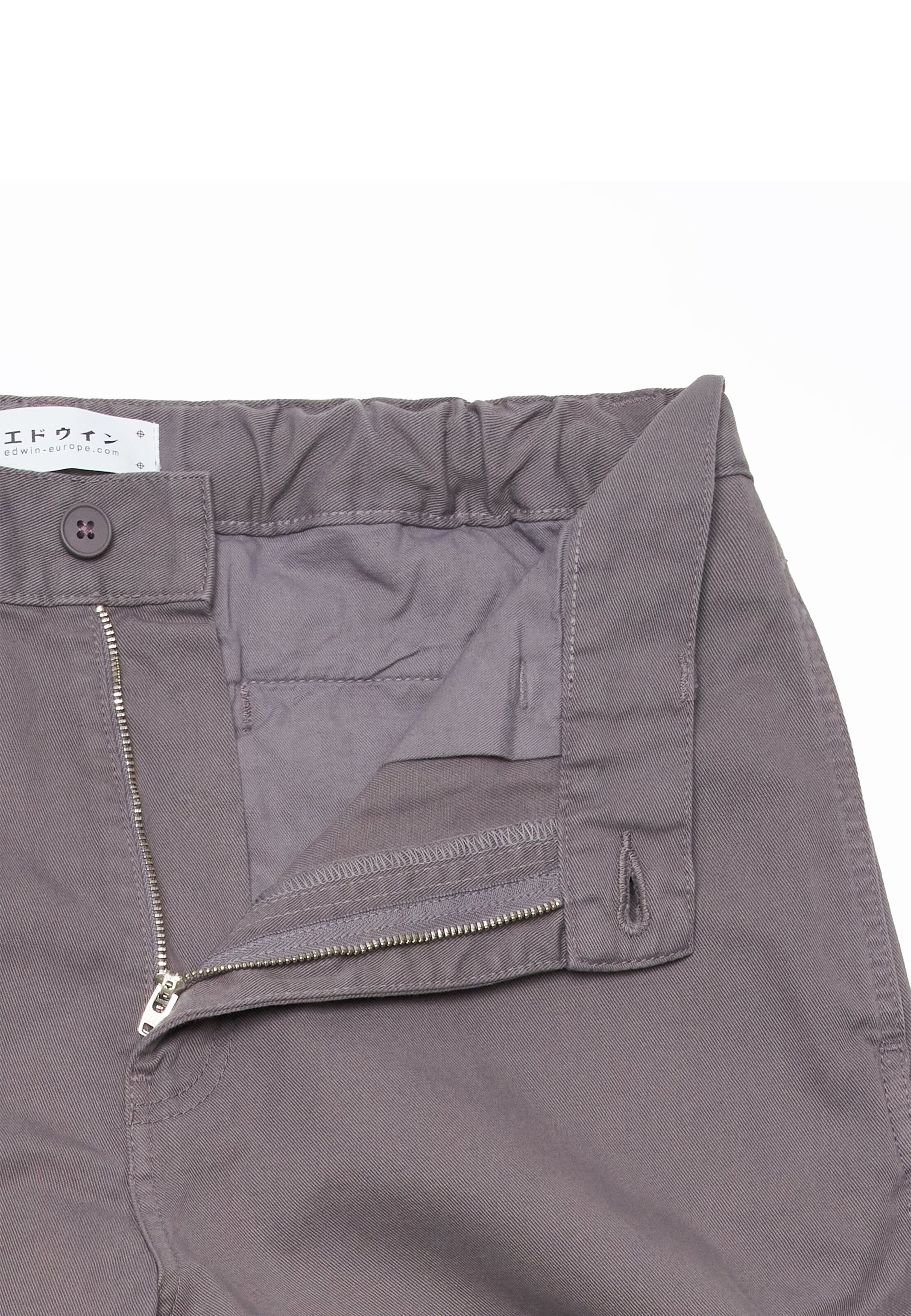 EDWIN - Loosefit Calças chino 'Gamma' em cinzento
