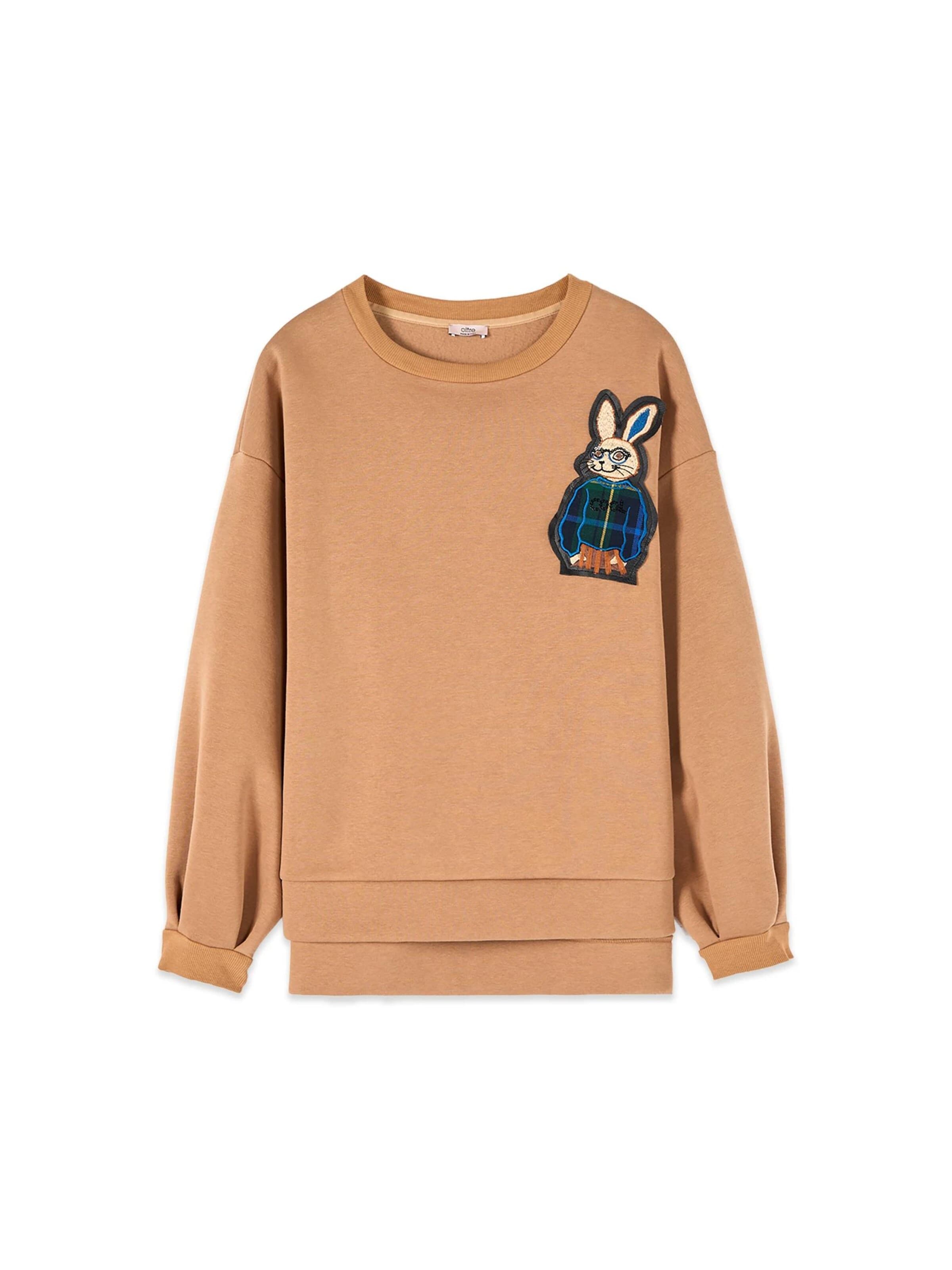 oltre Sweatshirt in Beige: voorkant