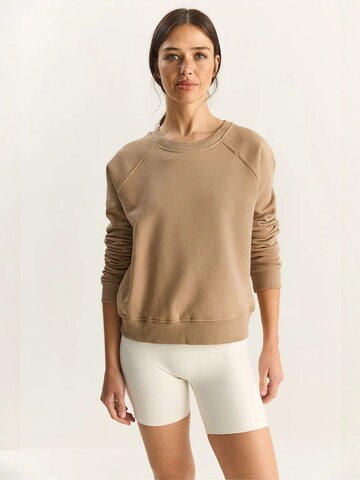 Sweat-shirt Bianco Lucci en beige : devant