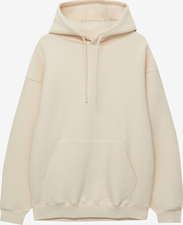 Sweat-shirt Pull&Bear en beige : devant