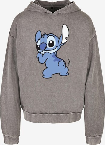 ABSOLUTE CULT Sweatshirt 'Lilo And Stitch - Stitch Backside Breast' in Grijs: voorkant