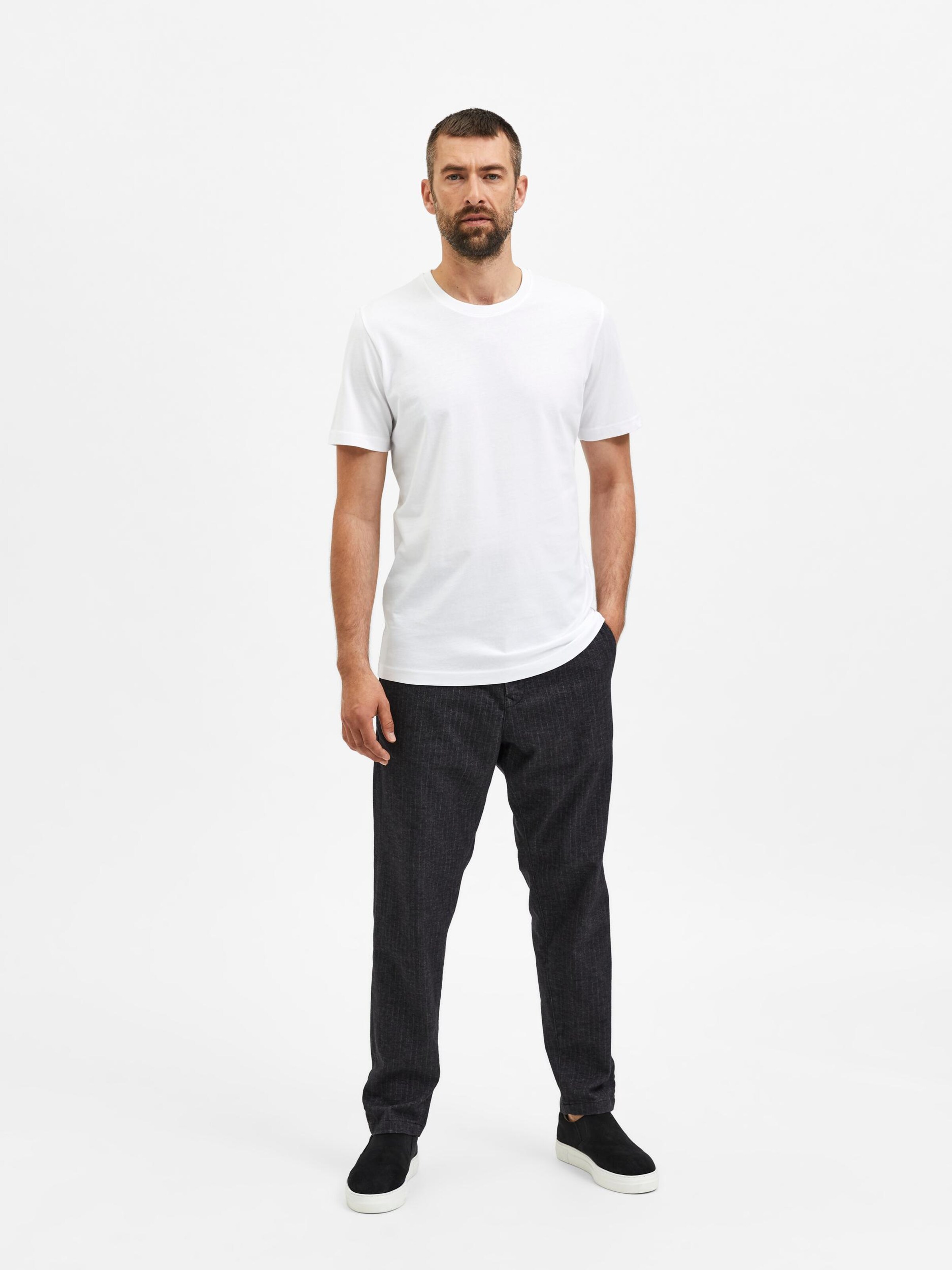 Männer Shirts SELECTED HOMME T-Shirt 'Cormac' in Offwhite - LL68292 Männer Shirts SELECTED HOMME T-Shirt 'Cormac' in Offwhite - LL68292