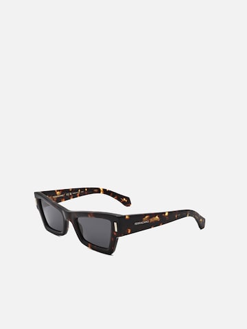 Lunettes de soleil FERRAGAMO en marron : devant