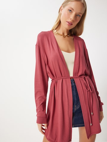 Happiness İstanbul Πλεκτή ζακέτα σε ροζ: μπροστά