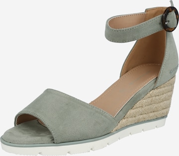 TOM TAILOR Strap sandal in Green: front