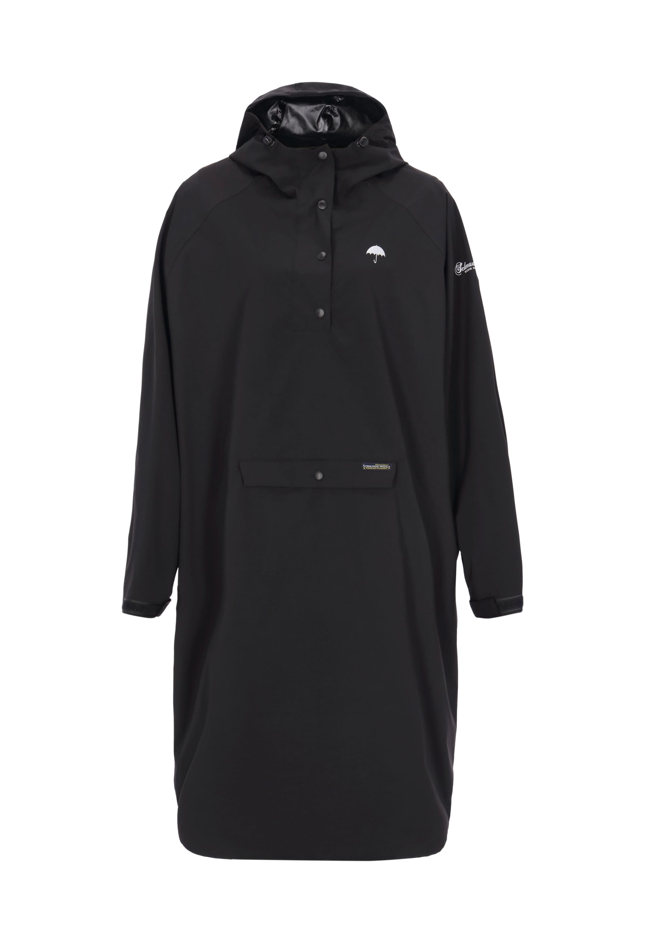 Schmuddelwedda Raincoat in Black: front