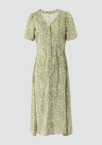 Robe-chemise QS en vert : devant
