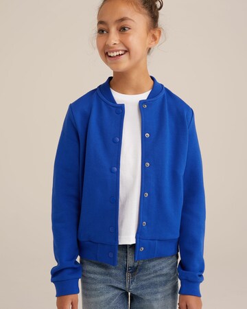 WE Fashion Between-Season Jacket in Blue: front