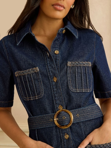 Abito camicia di love & roses in blu