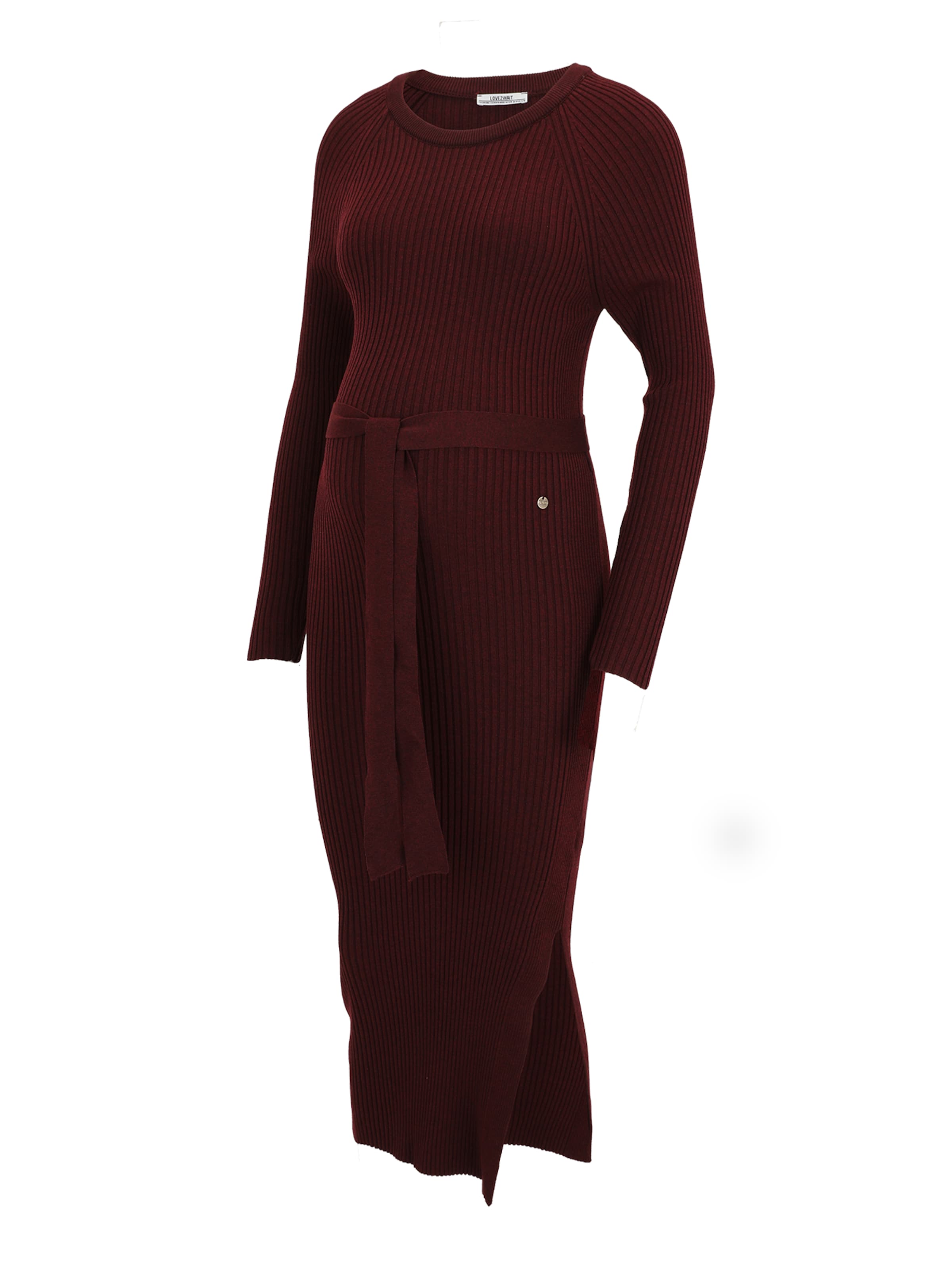 LOVE2WAIT Плетена рокля в червено: отпред