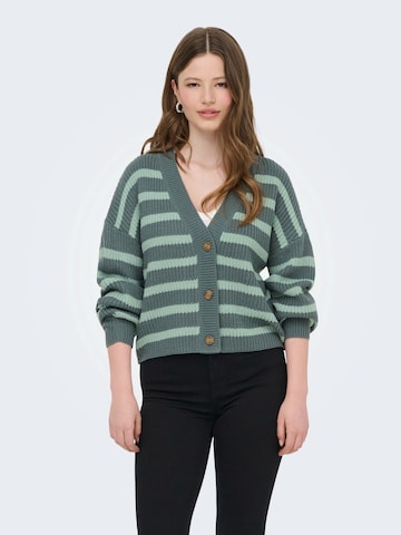 ONLY Плетена жилетка 'ONLCALLIE' в зелено: отпред