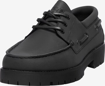 Pull&Bear Mocassins in Zwart: voorkant