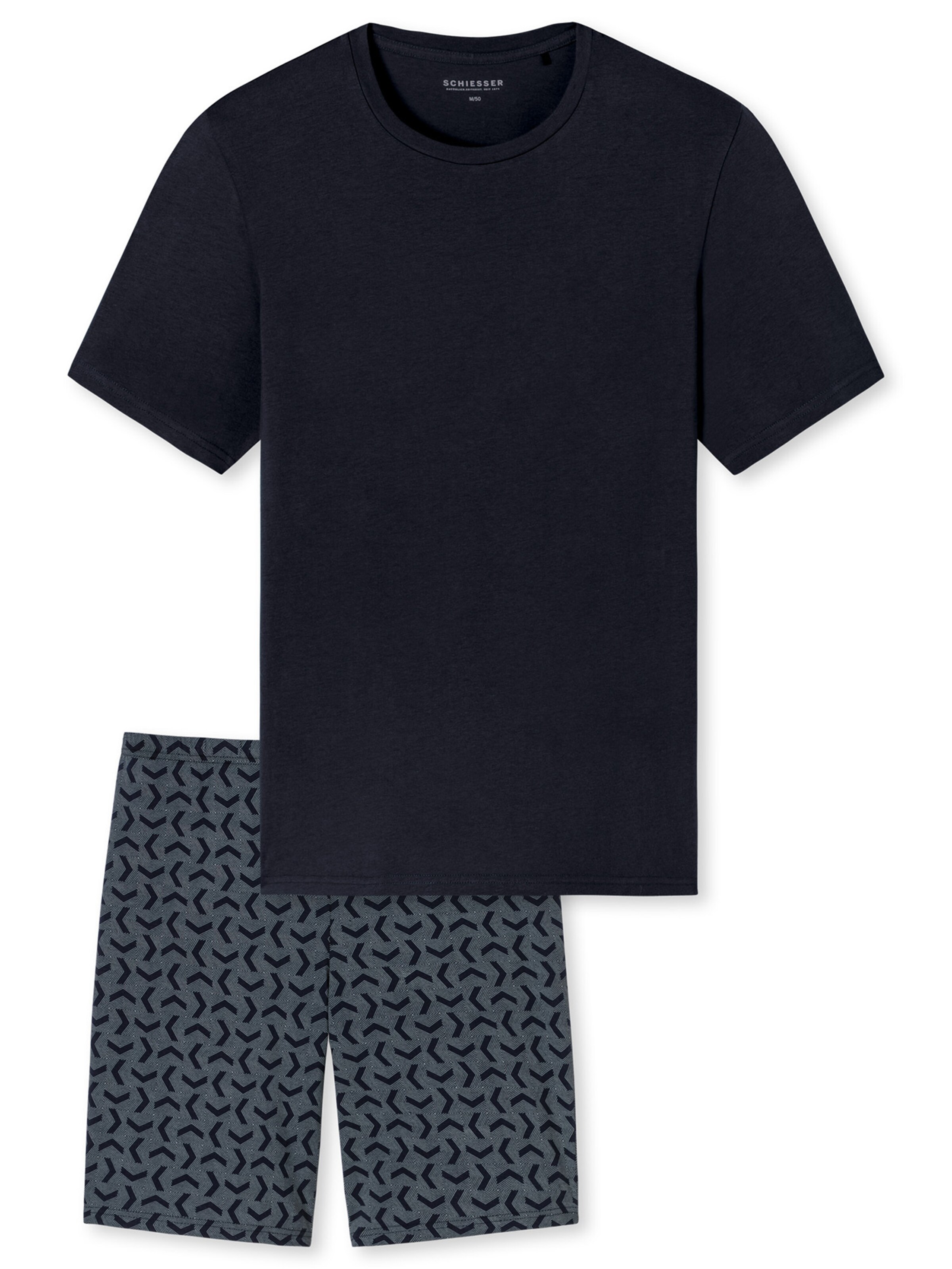 SCHIESSER Pyjama ' Casual Essentials ' in Blau: Vorderseite