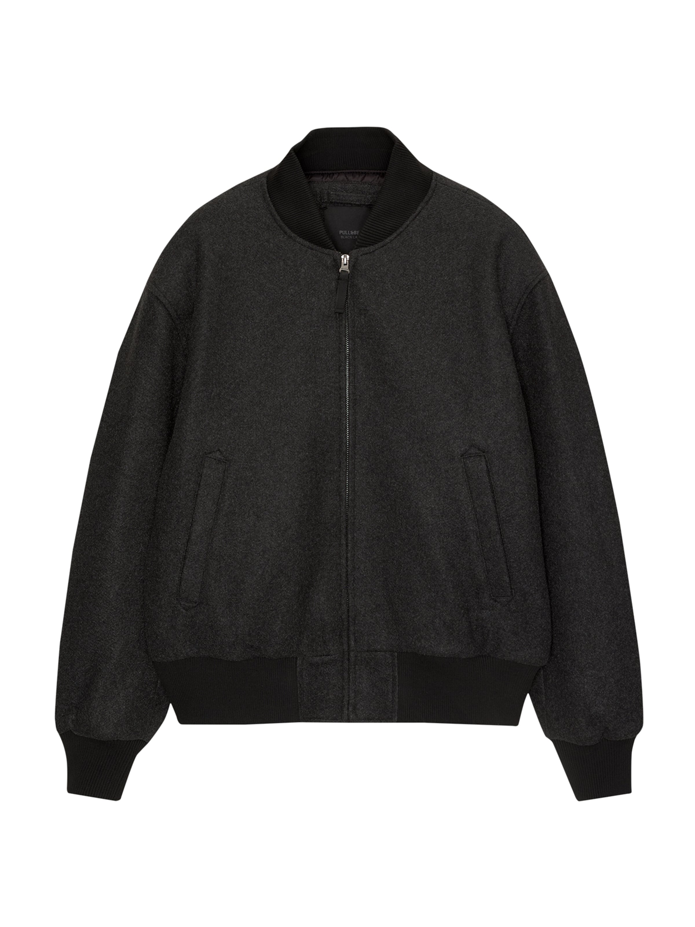 Pull&Bear Välikausitakki värissä musta: etupuoli