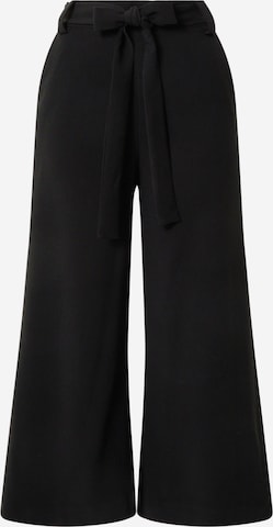 FRENCH CONNECTION רגל רחבה מכנסיים 'WHISPER' בשחור: מלפנים